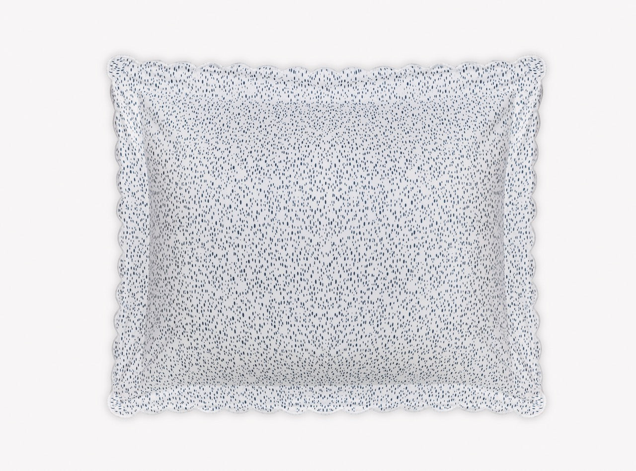 Image of Matouk Celine sham in color prussian blue.