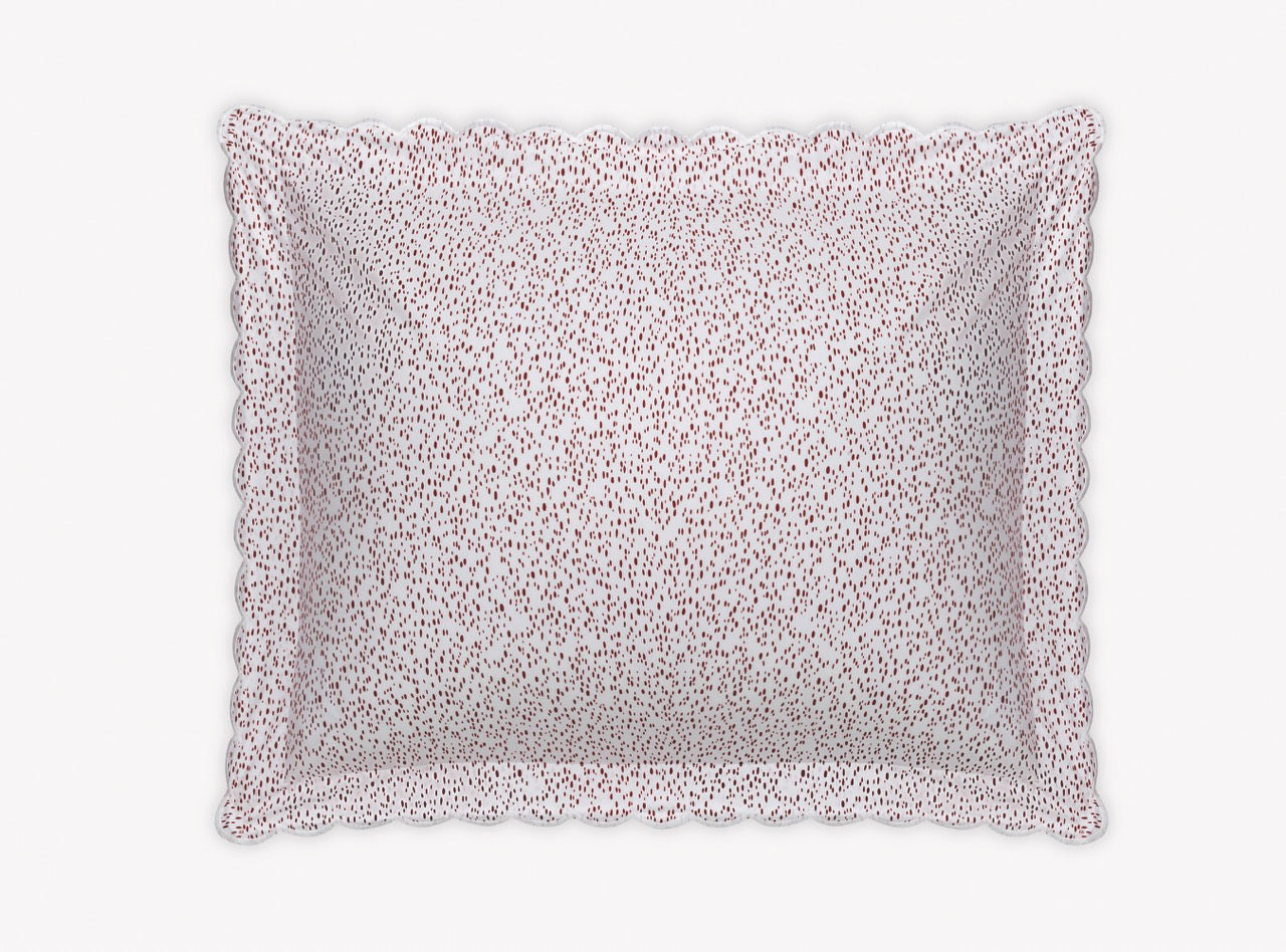 Image of Matouk Celine sham in color redberry.