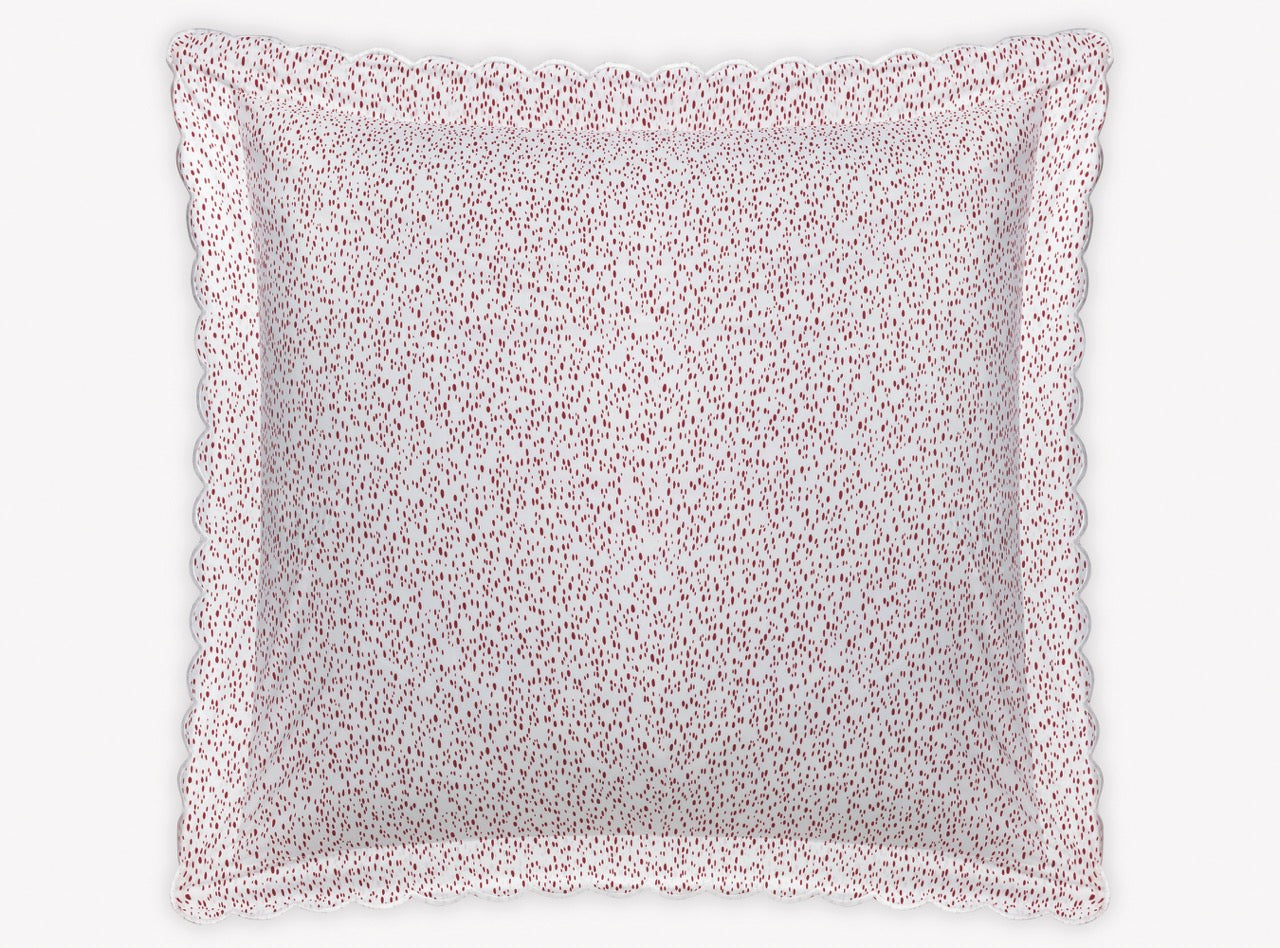 Image of Matouk Celine euro sham in color redberry.