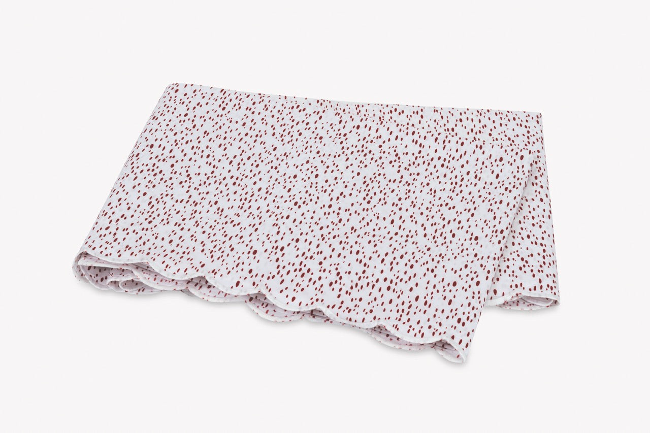 Image of Matouk Celine flat sheet in color redberry.