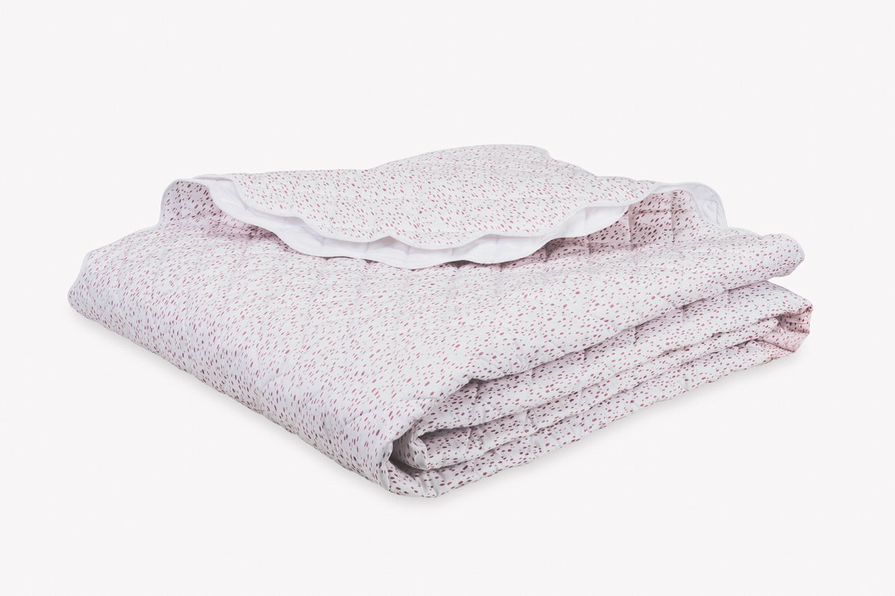 Image of Matouk Celine quilt in color pink.