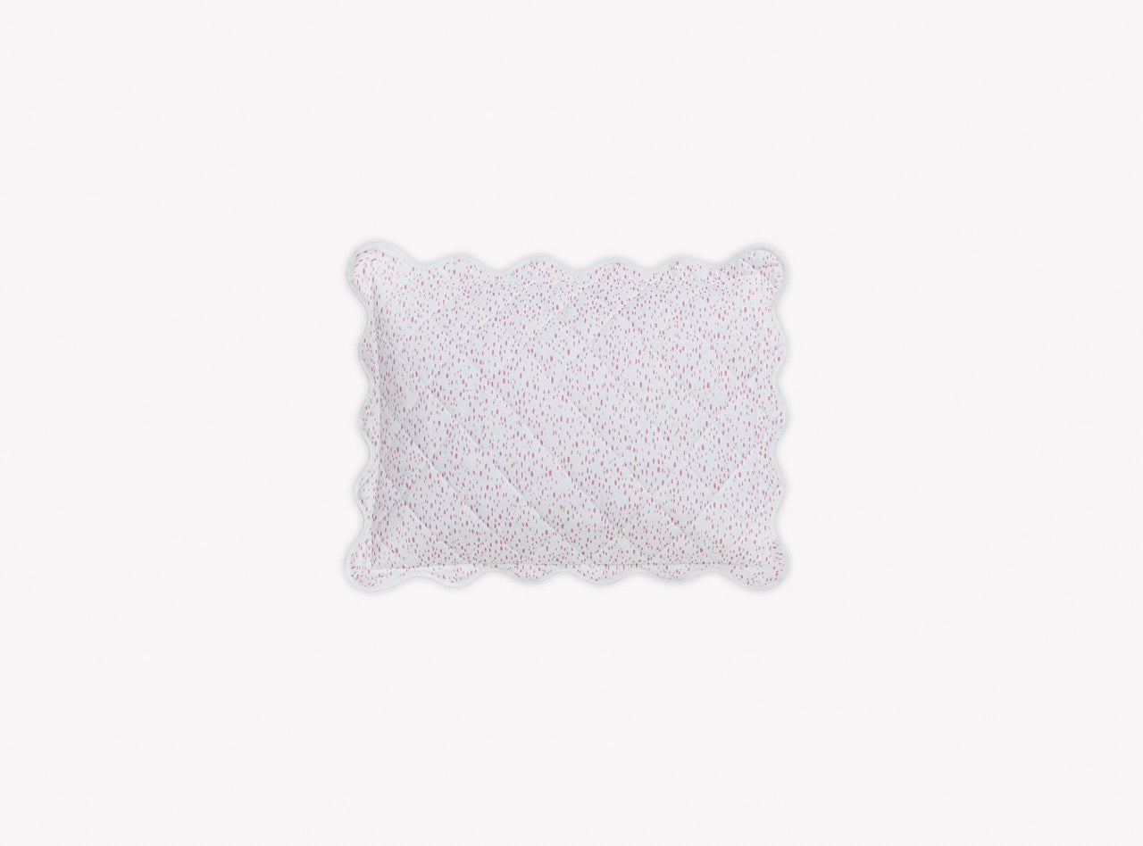 Image of Matouk Celine quilted boudoir sham in color pink.