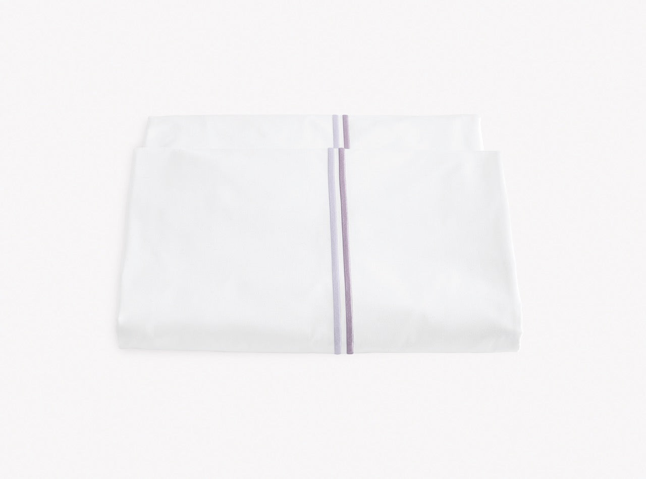 Image of Matouk Essex duvet in color lilac.