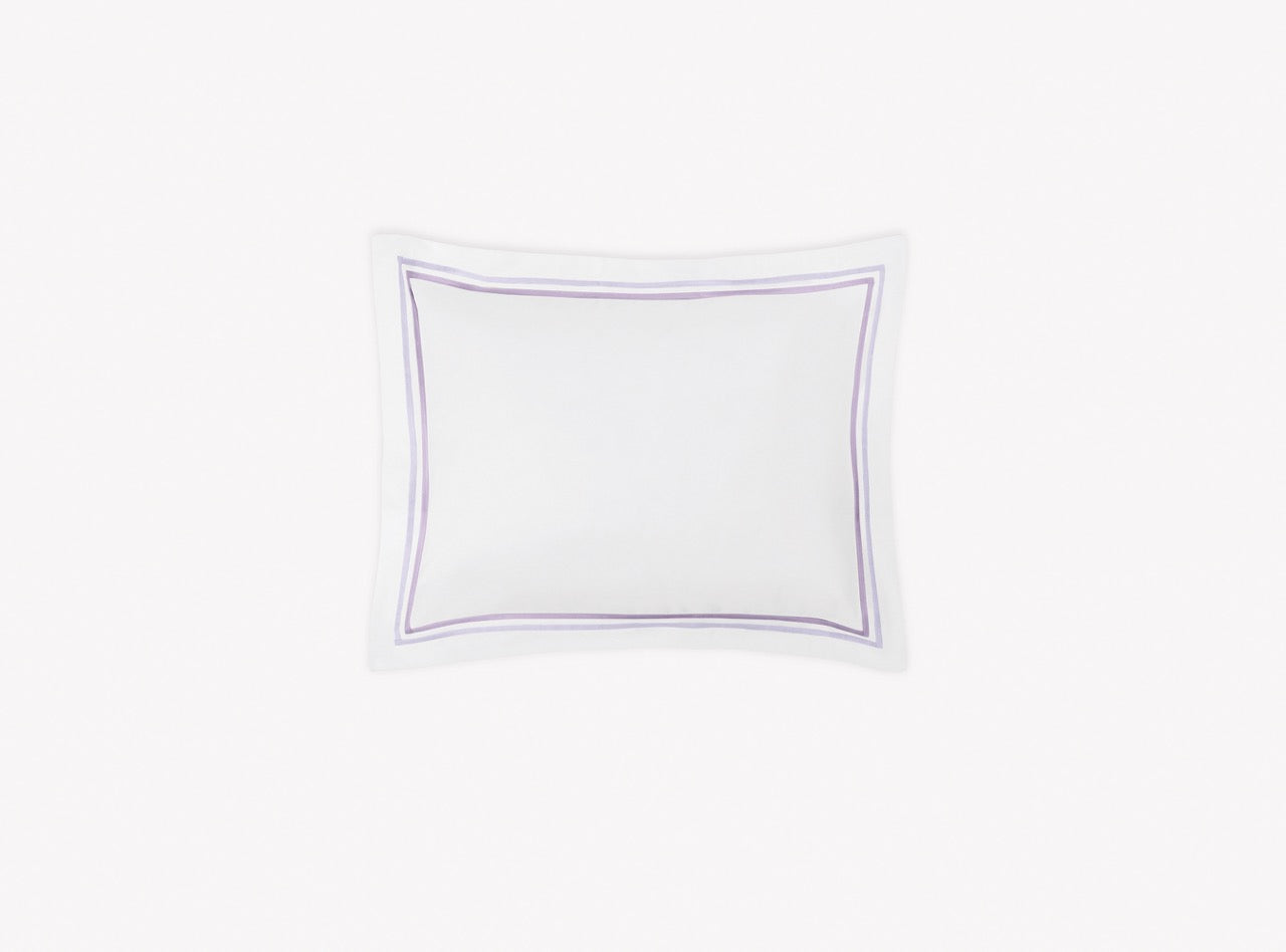 Image of Matouk Essex boudoir sham in color lilac.