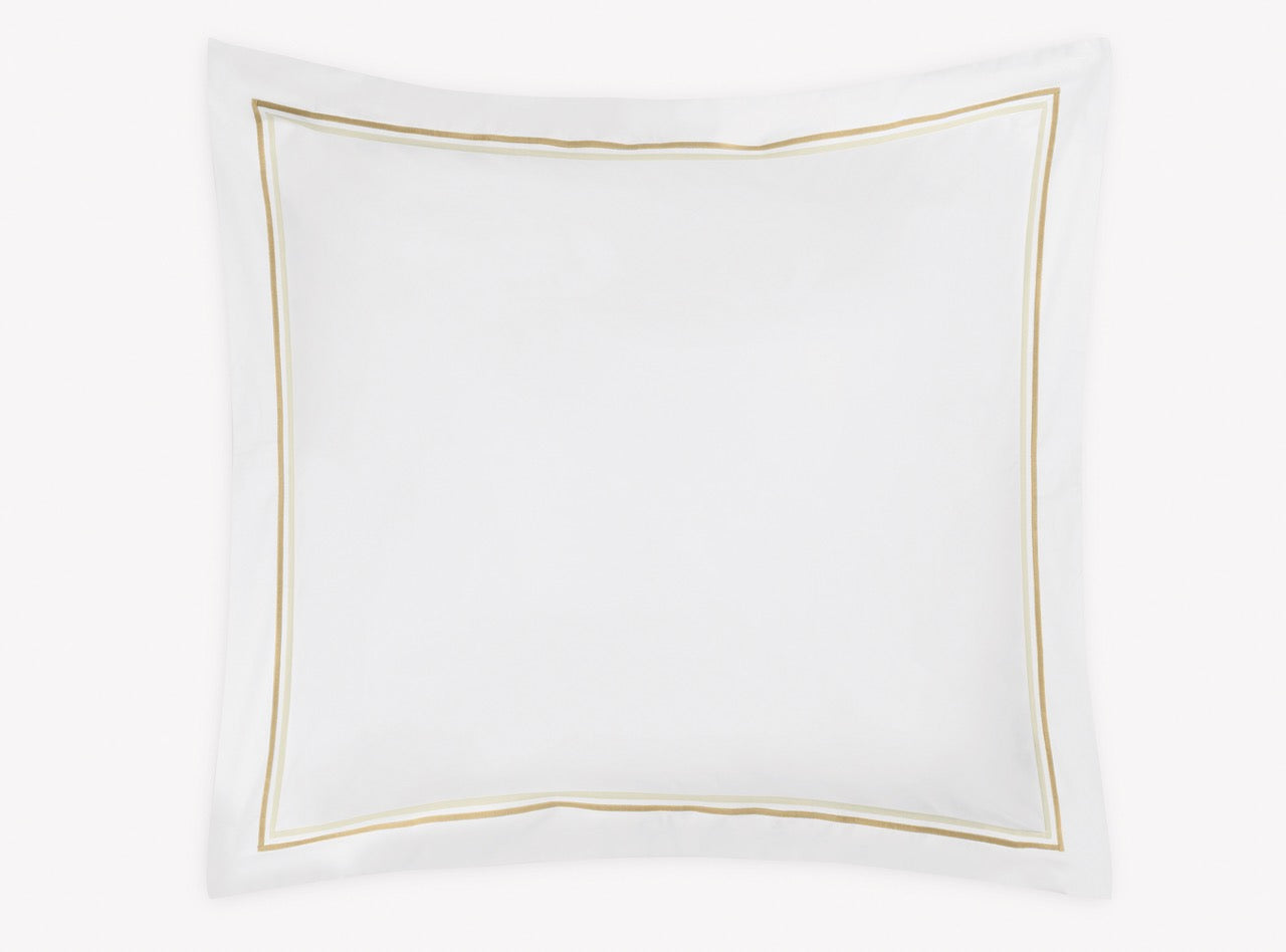 Image of Matouk Essex euro sham in color champagne.