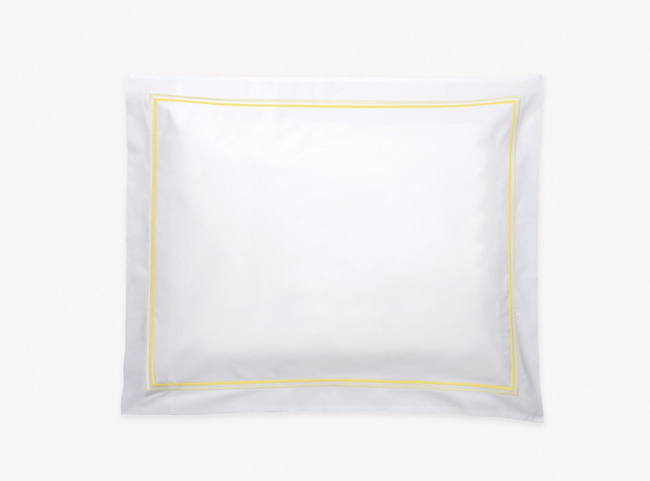 Image of Matouk Essex sham in color lemon.