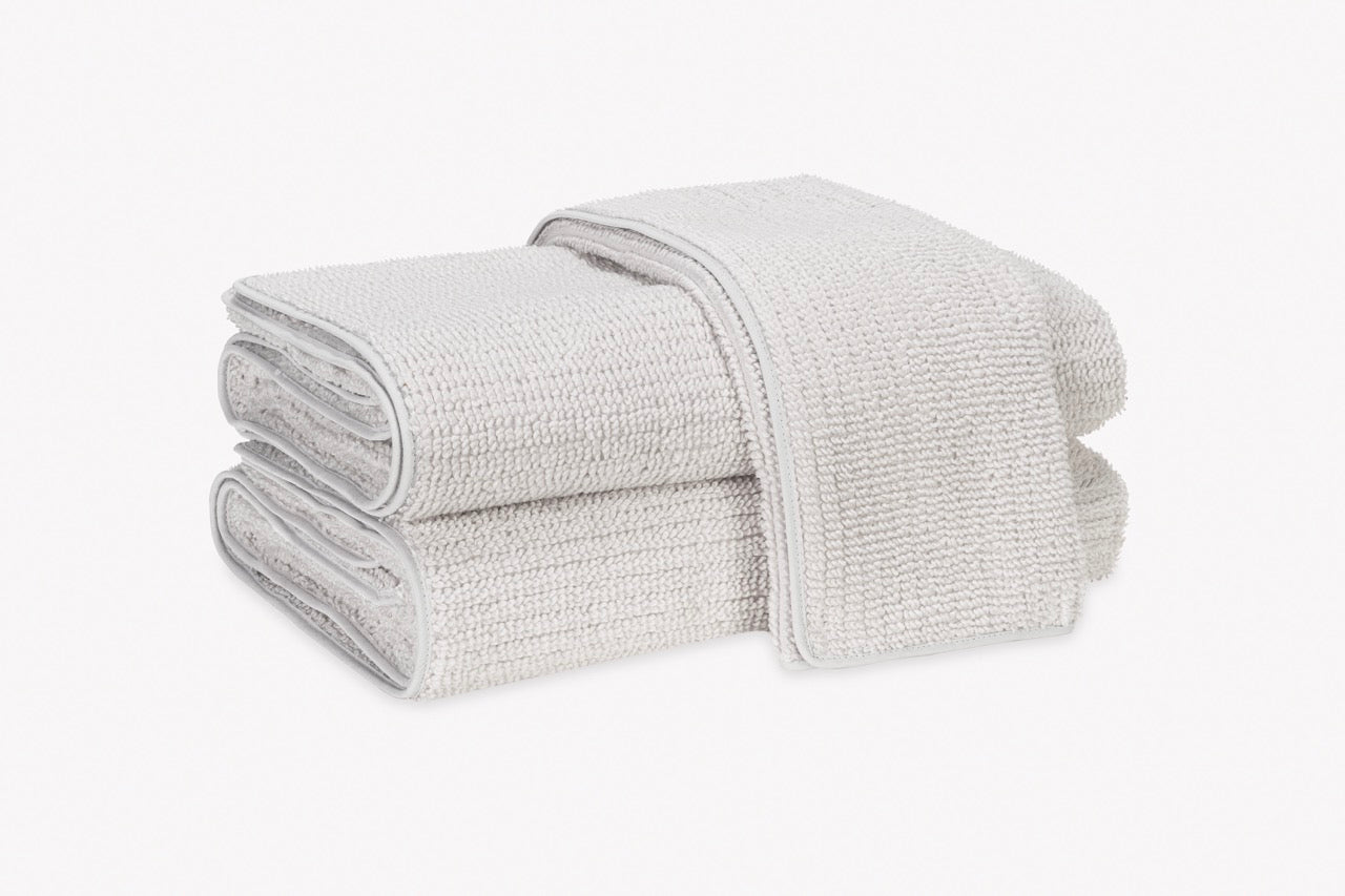 Image of Matouk Francisco towels in color silver.