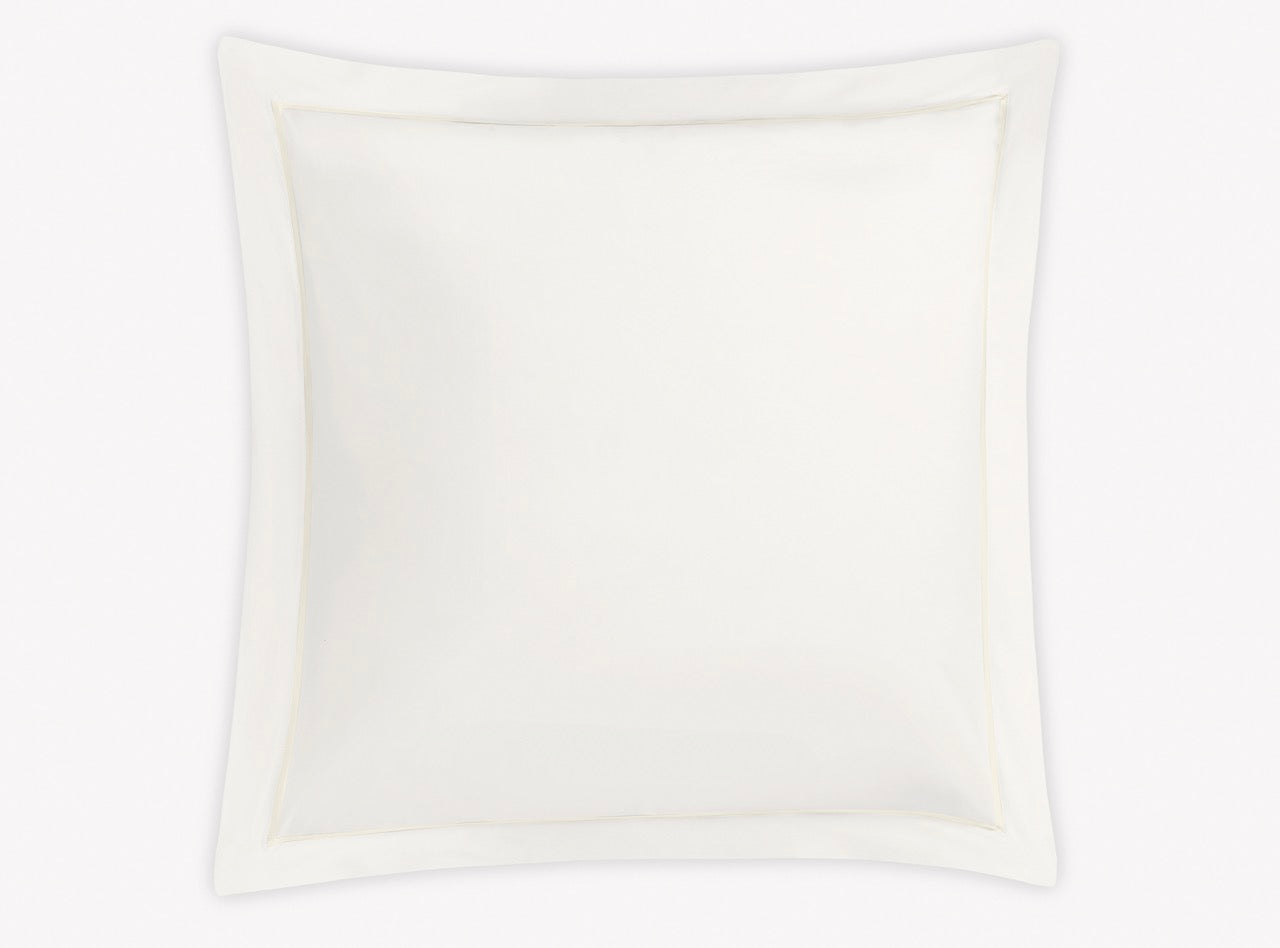 Image of Matouk Gatsby Euro sham in color ivory ivory.