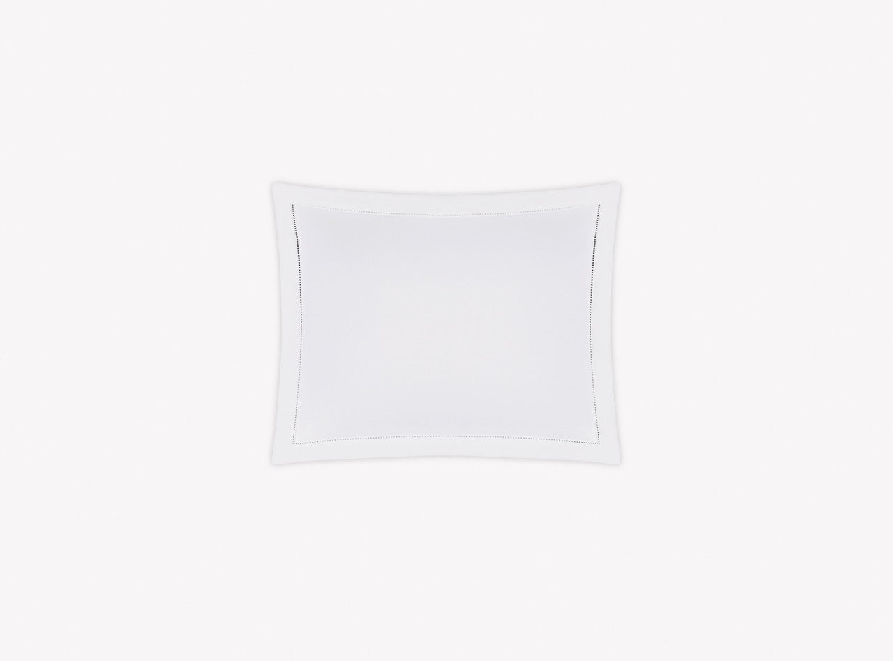 Image of Matouk Gatsby hemstitch boudoir sham in color white.