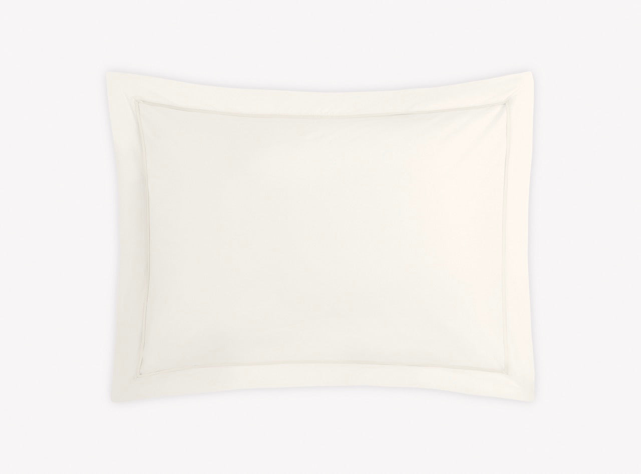 Image of Matouk Gatsby sham in color ivory ivory.