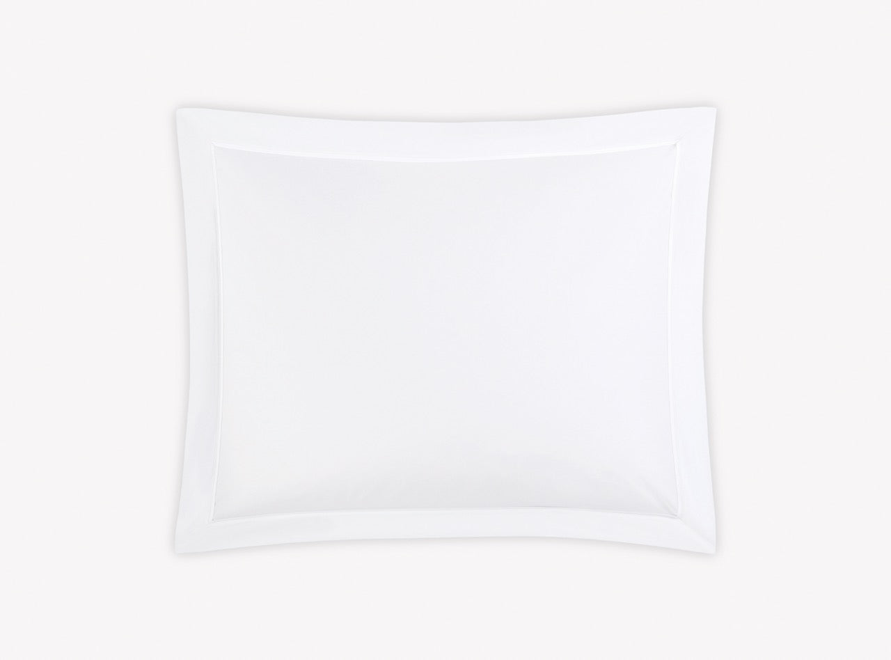 Image of Matouk Gatsby sham in color white.