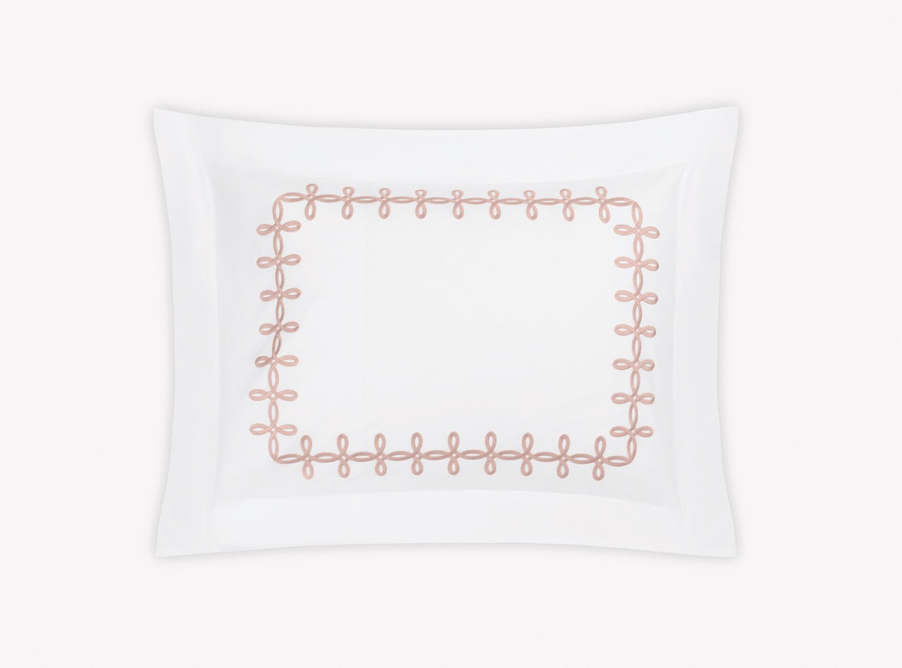 Image of Matouk Gordian Knot sham in color blush.