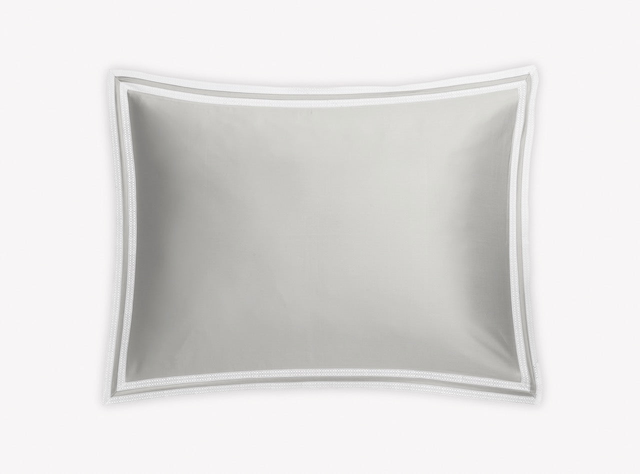 Image of Matouk Grace Standard sham in color silver.