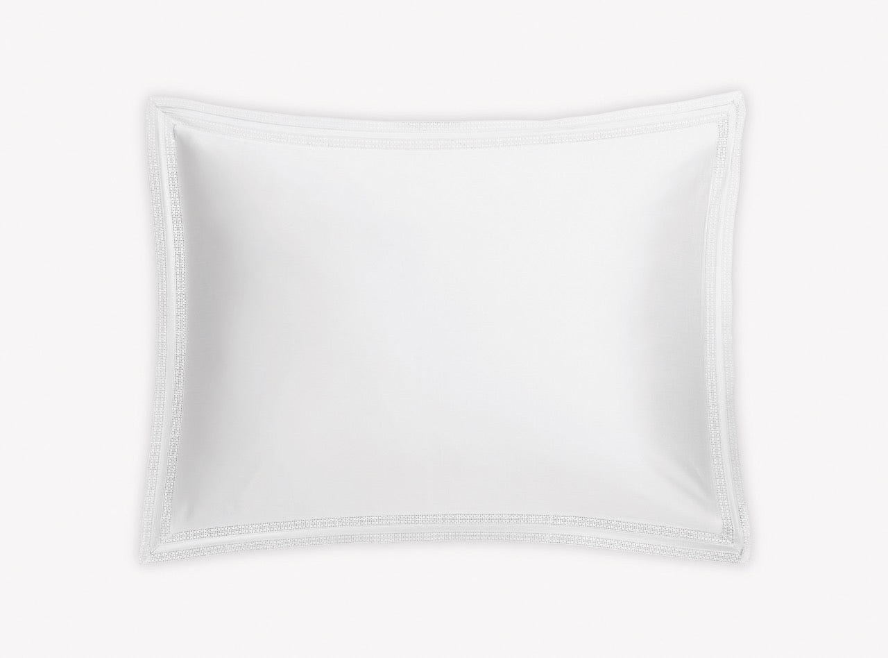 Image of Matouk Grace Standard sham in color white.