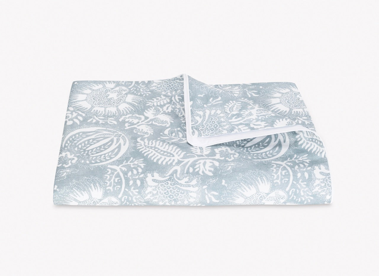 Image of Matouk Granada duvet in color hazy blue.