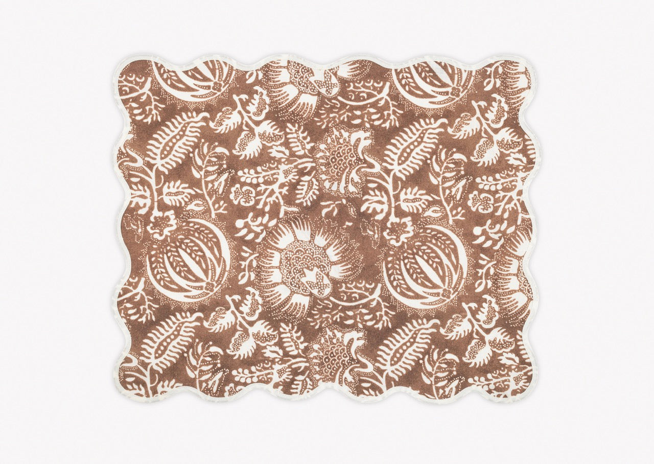 Image of Matouk Granada placemat in color Chestnut.