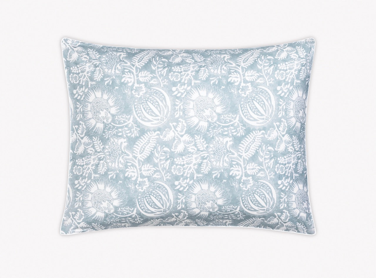 Image of Matouk Granada sham in color hazy blue.