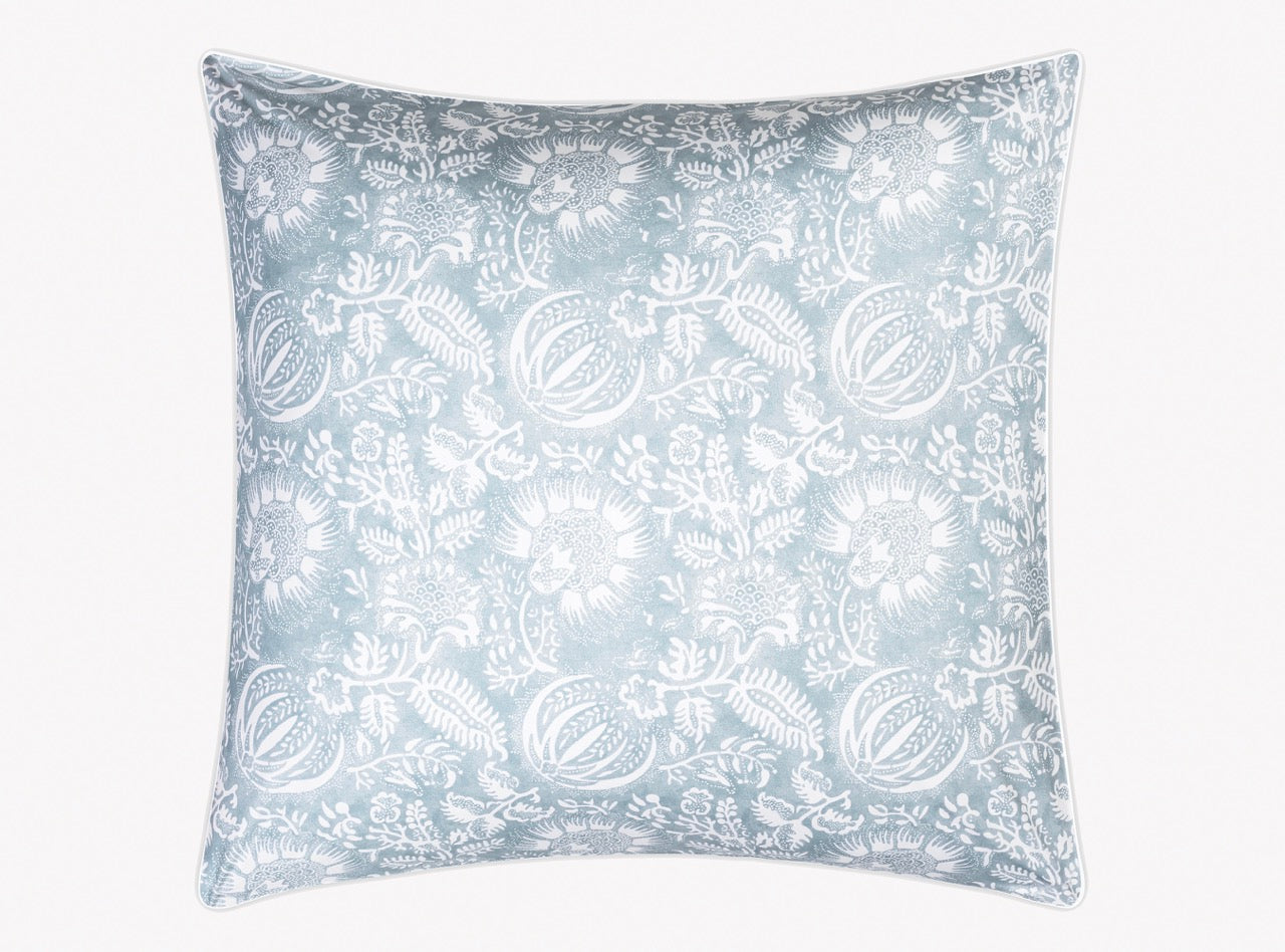 Image of Matouk Granada euro sham in color hazy blue.