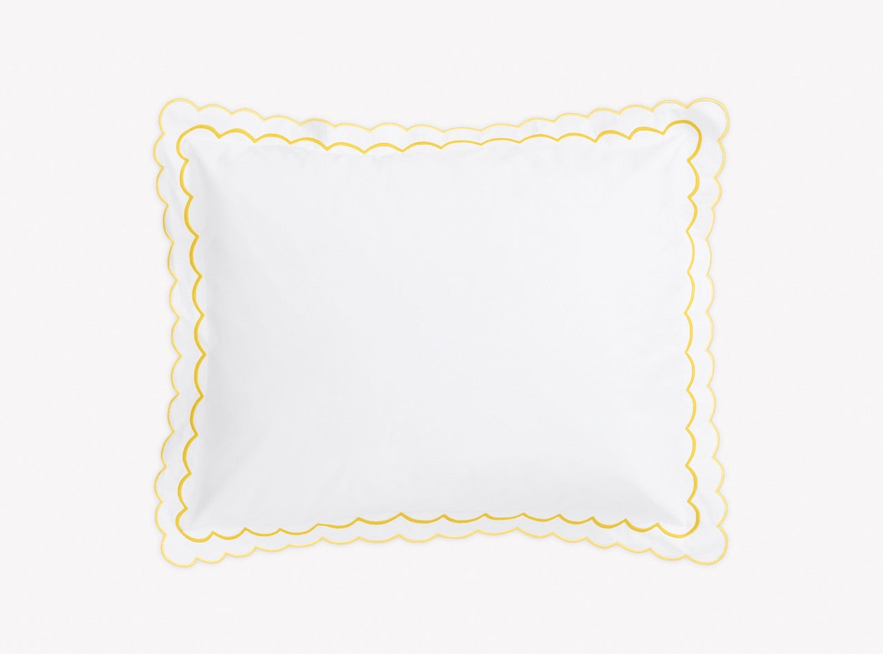 Image of Matouk India sham in color lemon.