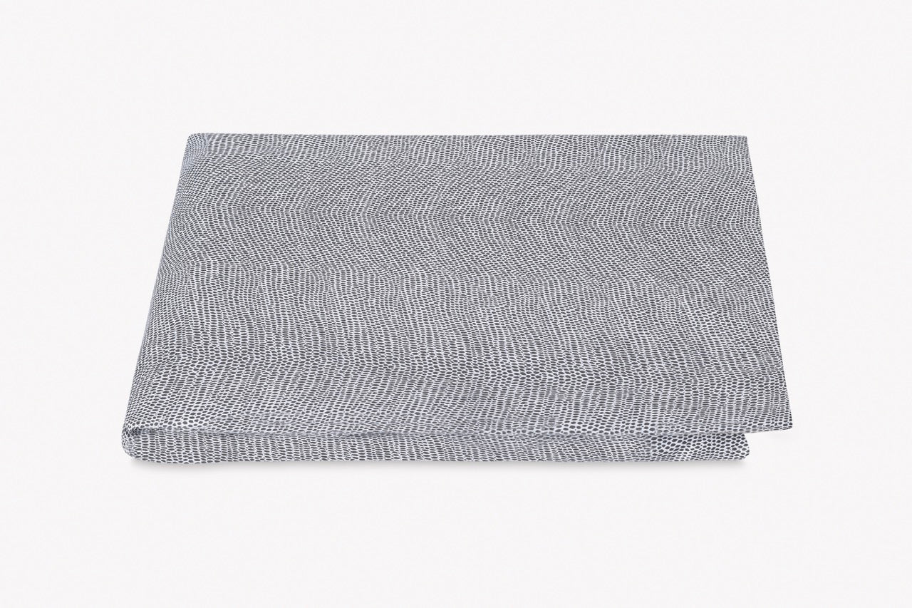 Image of Matouk Jasper fitted sheet in color charcoal.