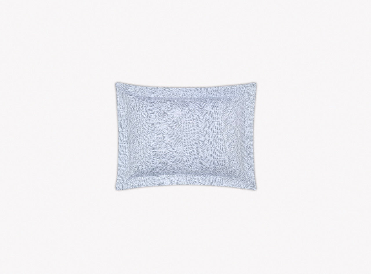 Image of Matouk Jasper boudoir sham in color hazy blue.