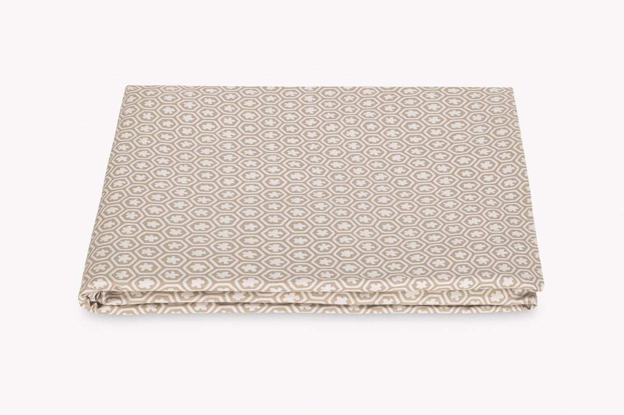 Image of Matouk Levi fitted sheet in color dune.