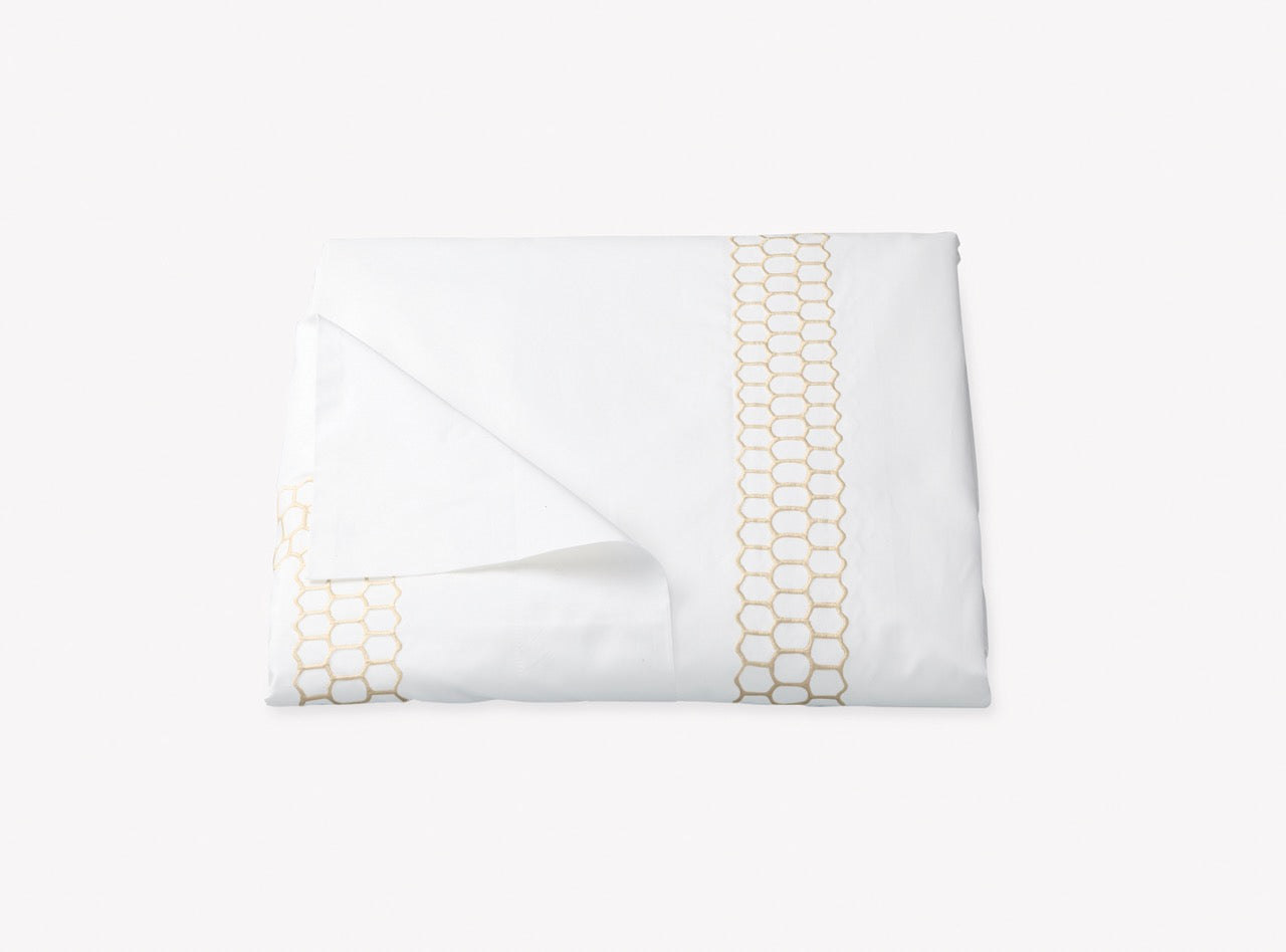 Image of Matouk Liana duvet in color champagne.