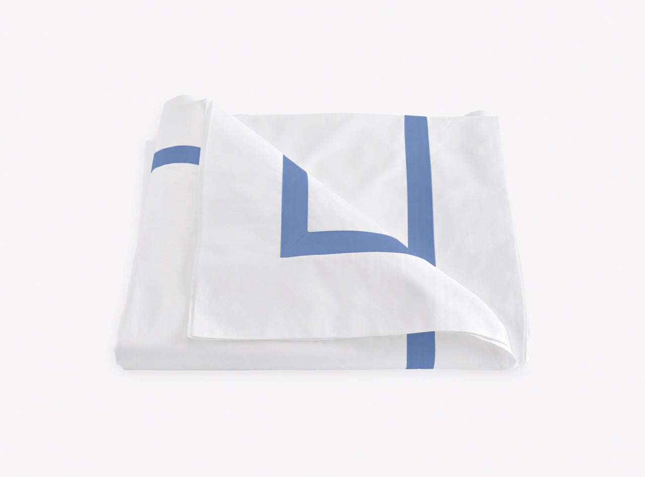 Image of Matouk Lowell duvet in color azure.