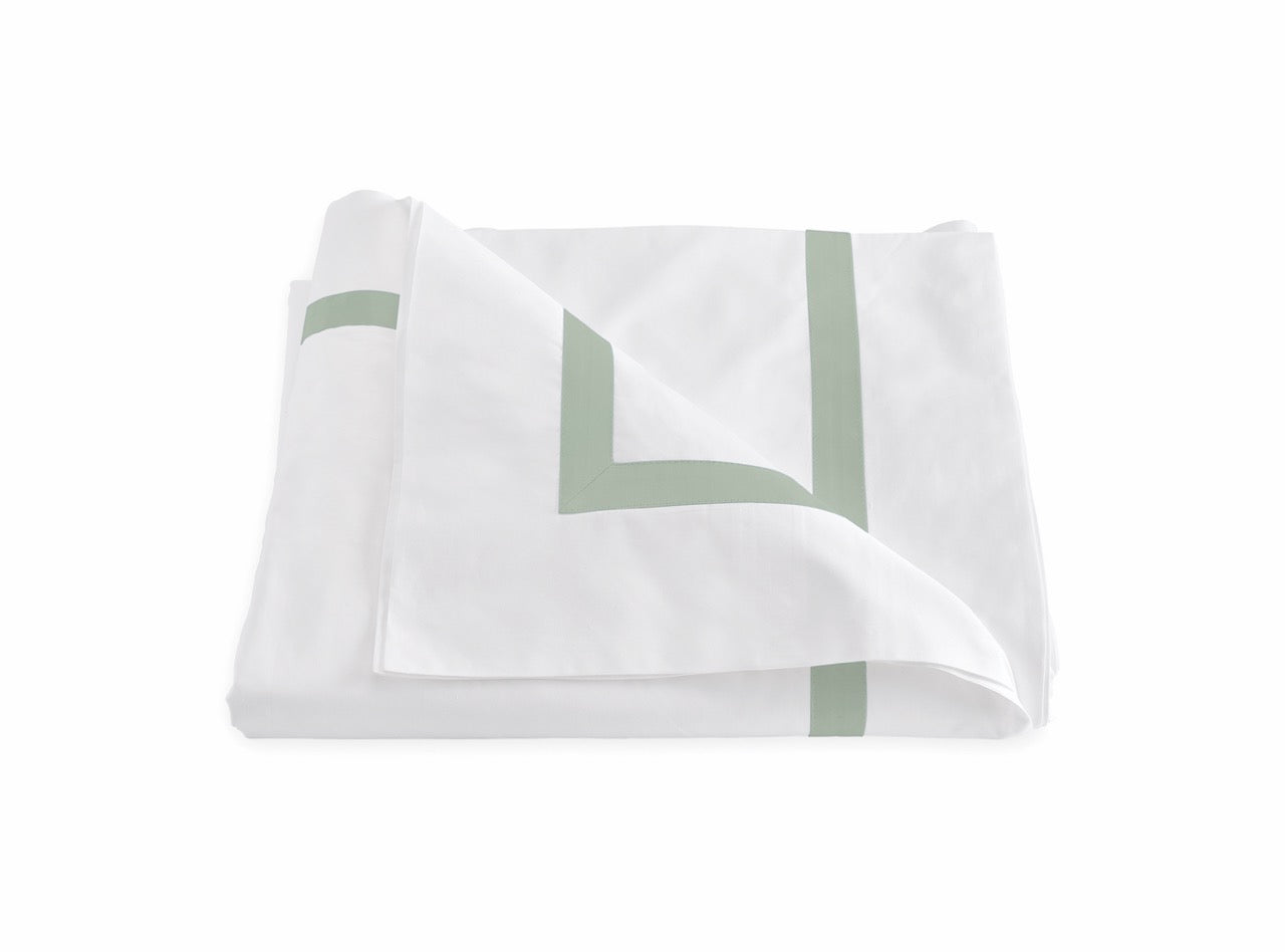 Image of Matouk Lowell duvet in color celadon.