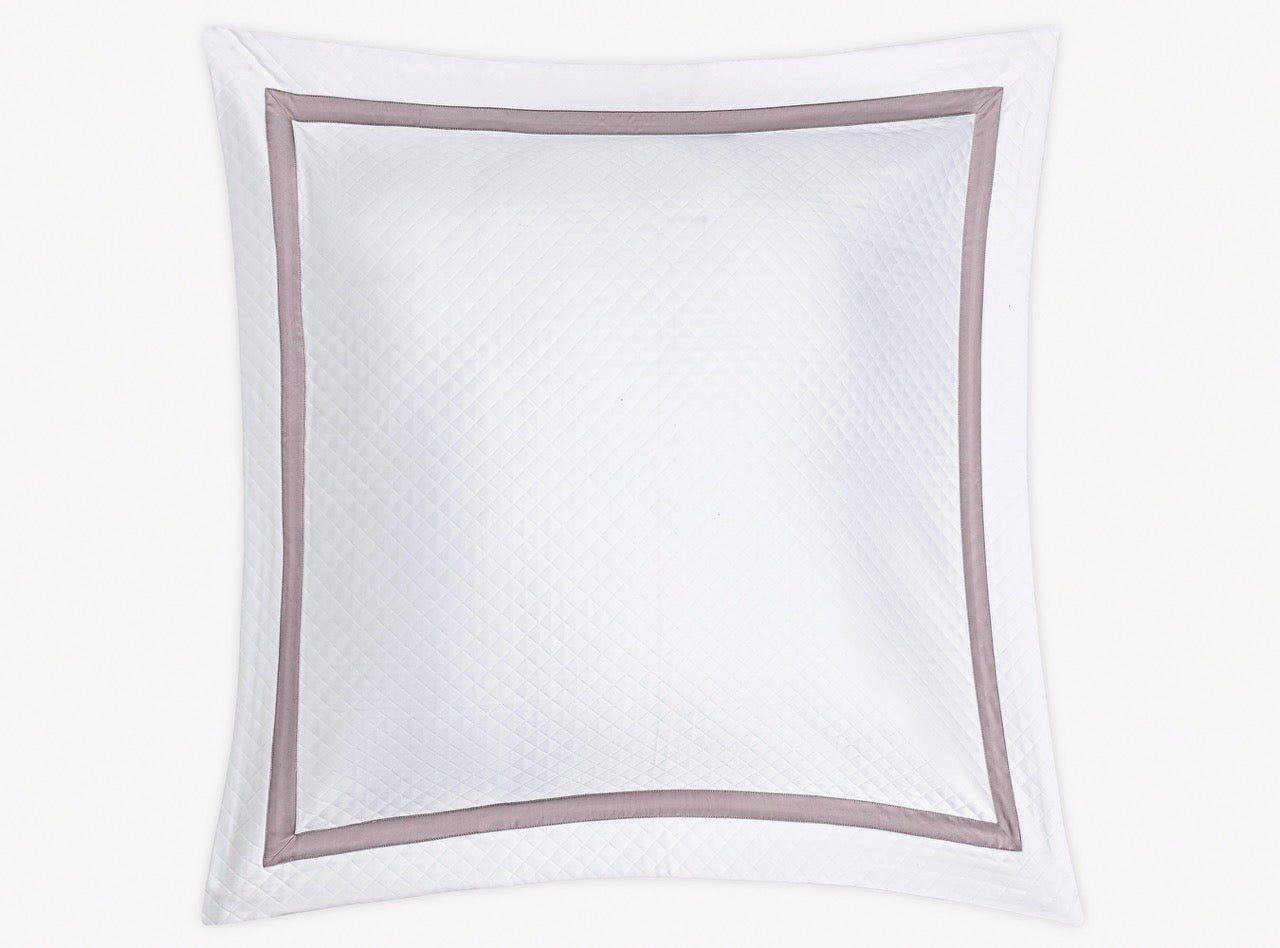 Image of Matouk Lowell matelasse euro sham in color deep lilac.