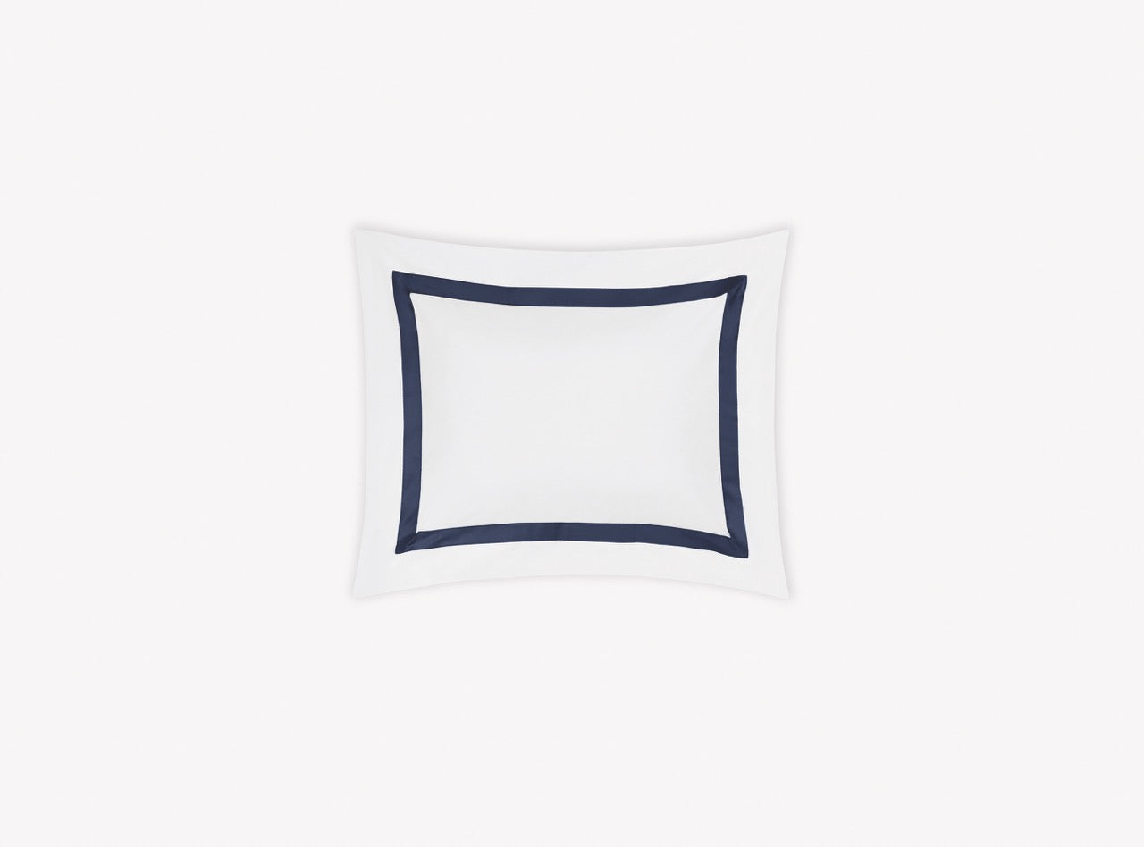 Image of Matouk Lowell boudoir sham in color navy.