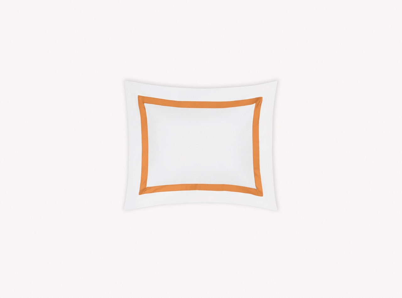 Image of Matouk Lowell boudoir sham in color tangerine.