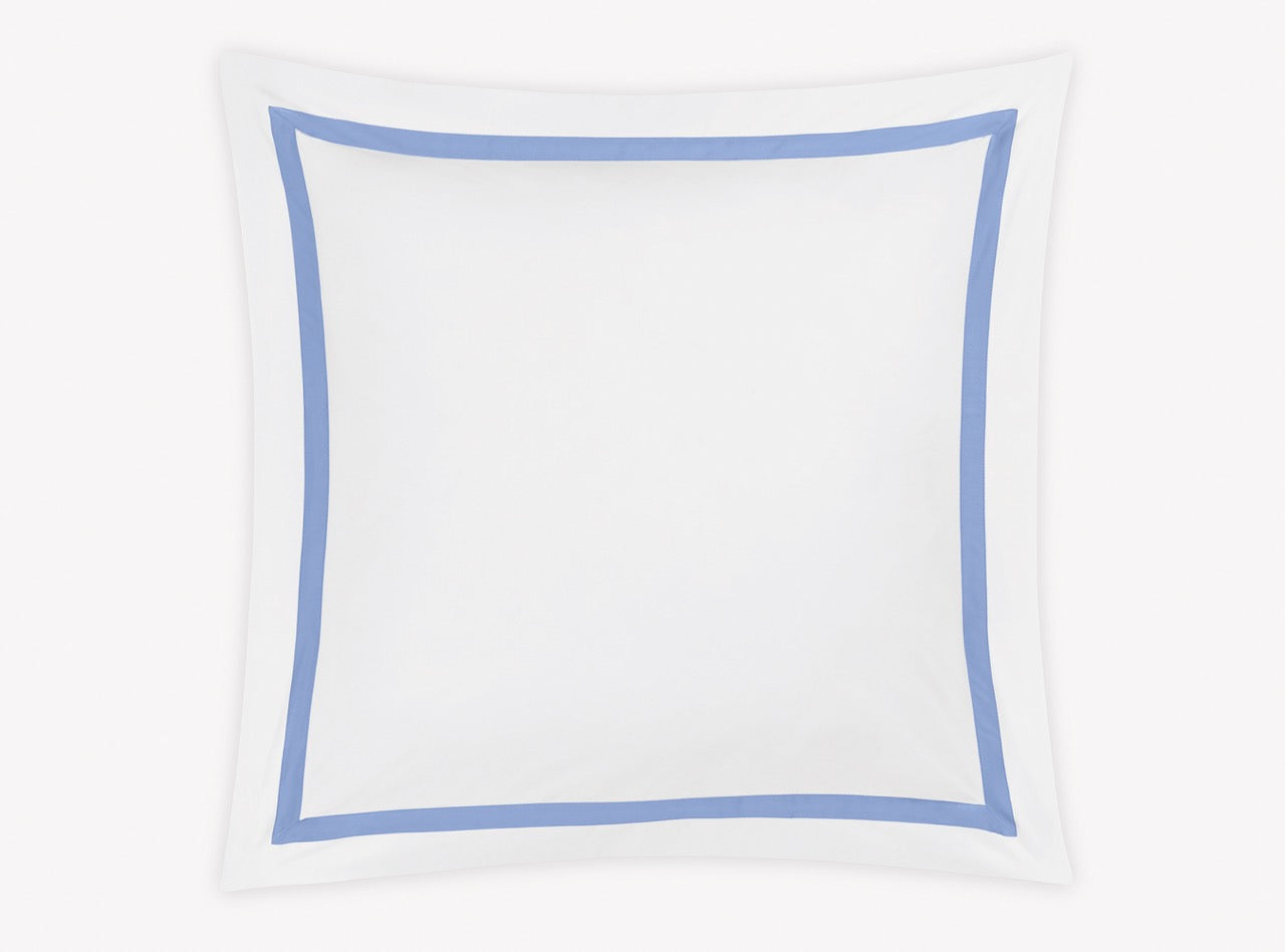 Image of Matouk Lowell euro sham in color azure.