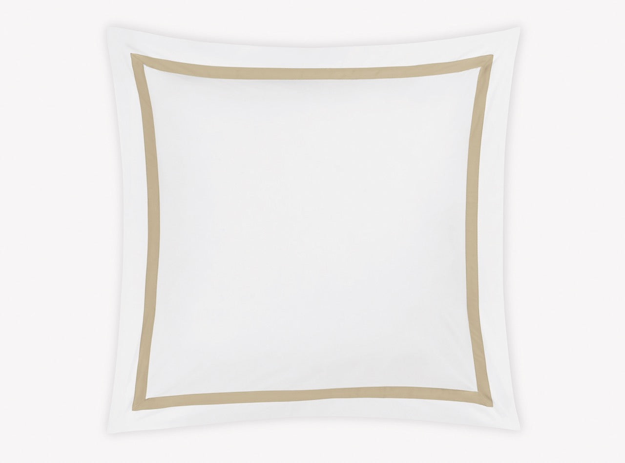 Image of Matouk Lowell euro sham in color champagne.