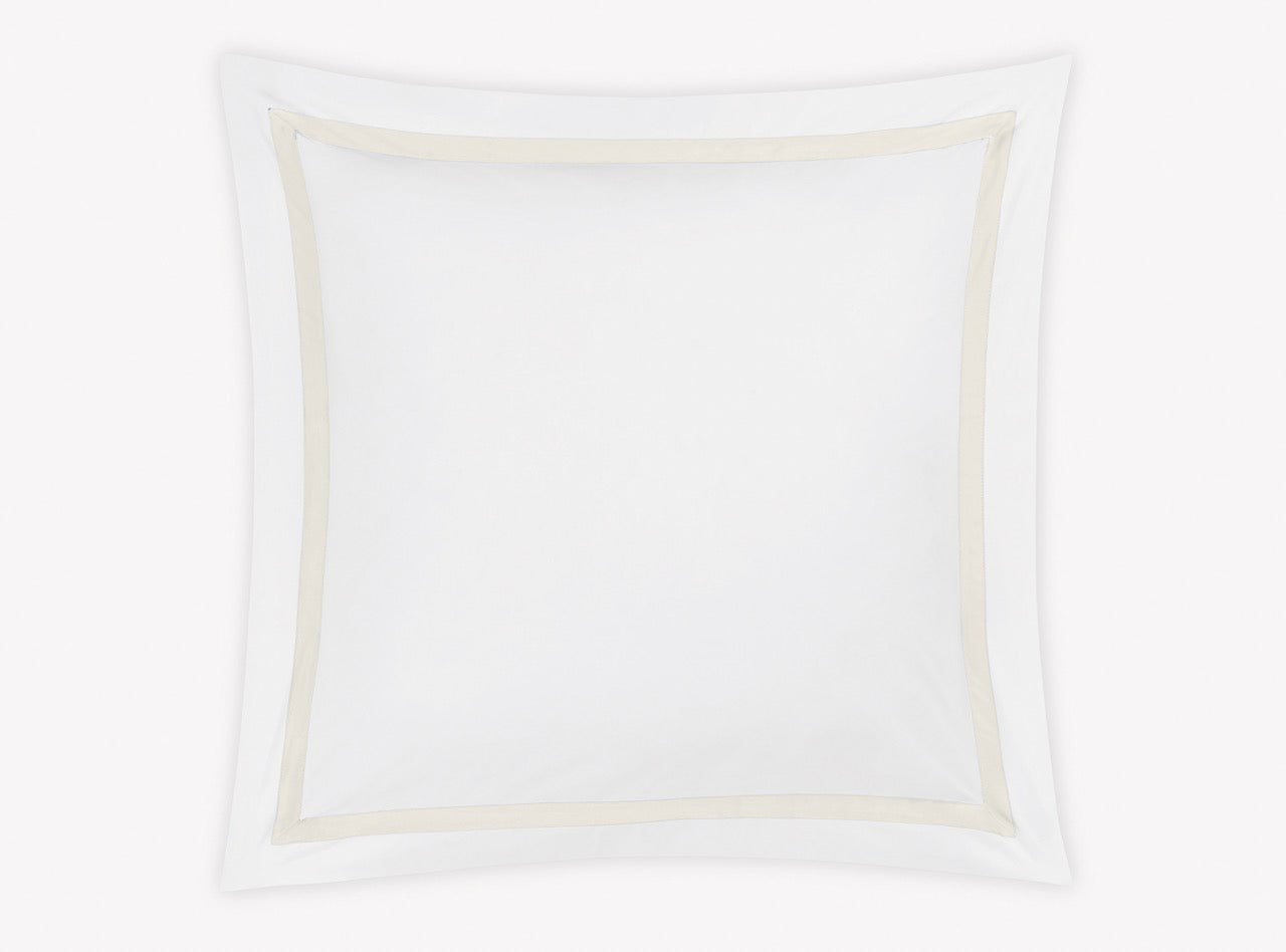 Image of Matouk Lowell euro sham in color ivory.