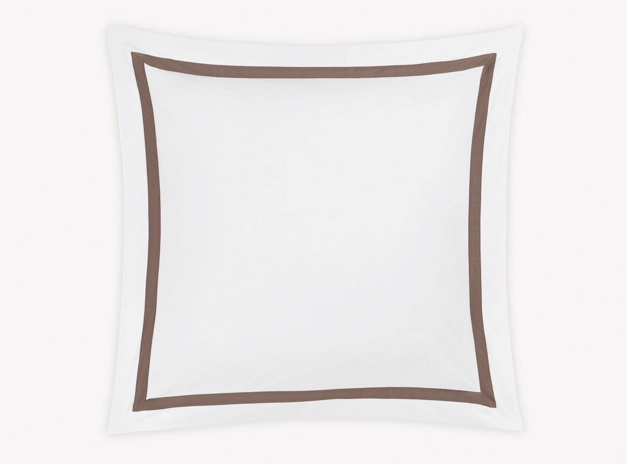 Image of Matouk Lowell euro sham in color mocha.