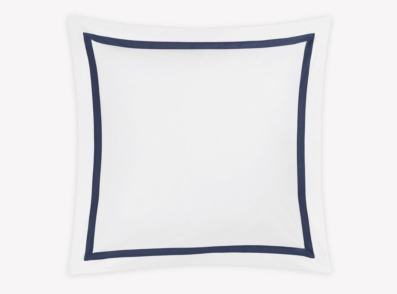 Image of Matouk Lowell euro sham in color navy.