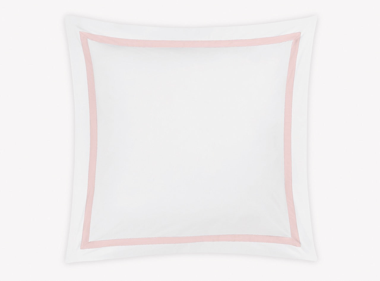 Image of Matouk Lowell euro sham in color pink.