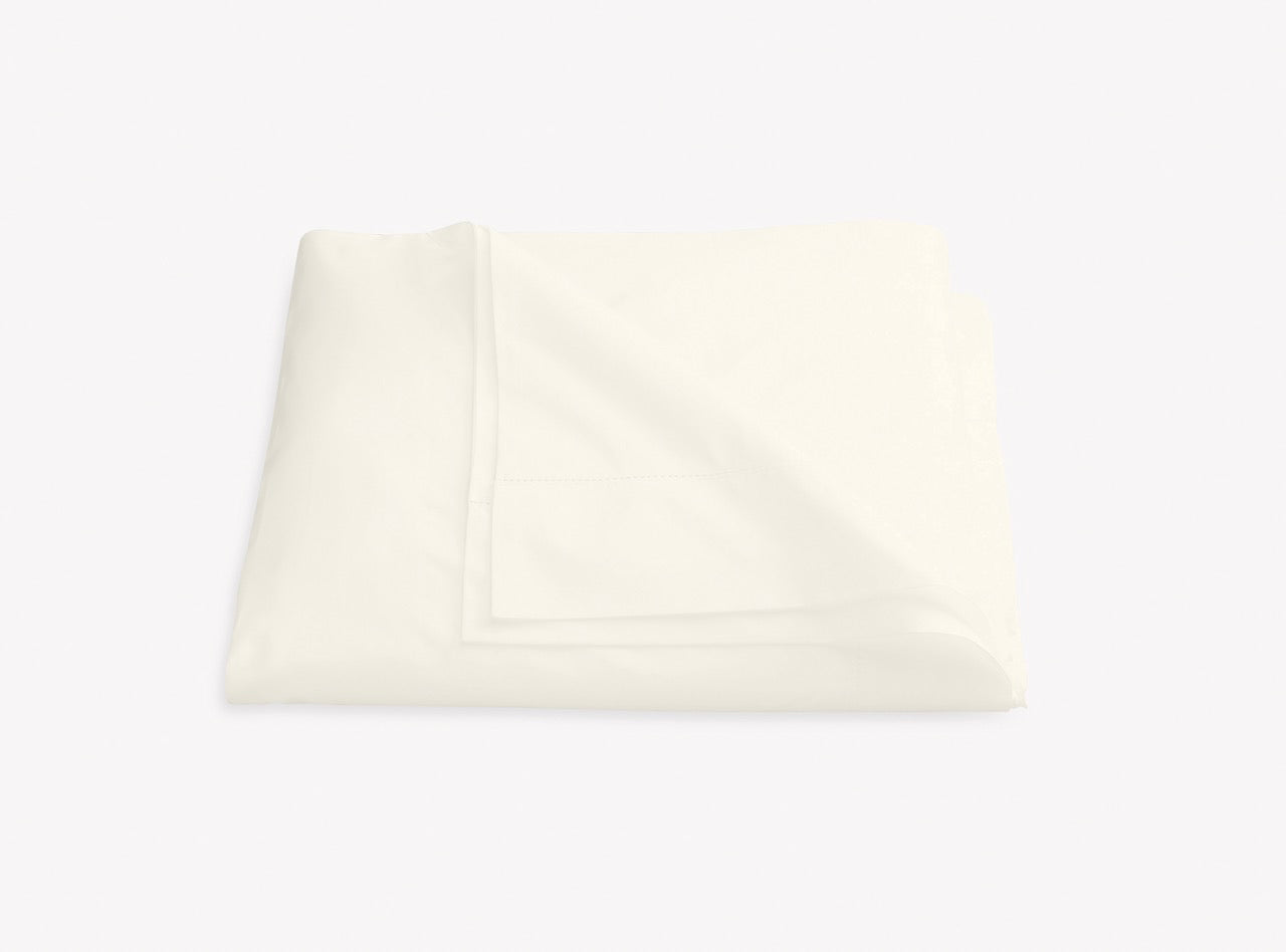 Image of Matouk Luca hemstitch duvet in color ivory.