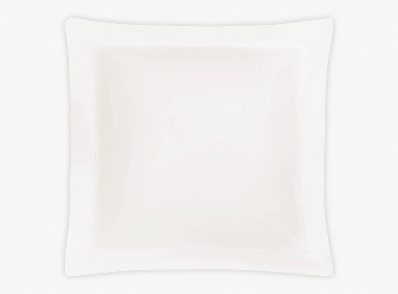 Image of Matouk Luca hemstitch euro sham in color bone.