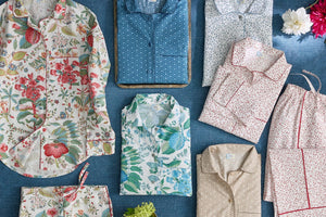 Photo of the Printed Percale Pajama Set ensemble.