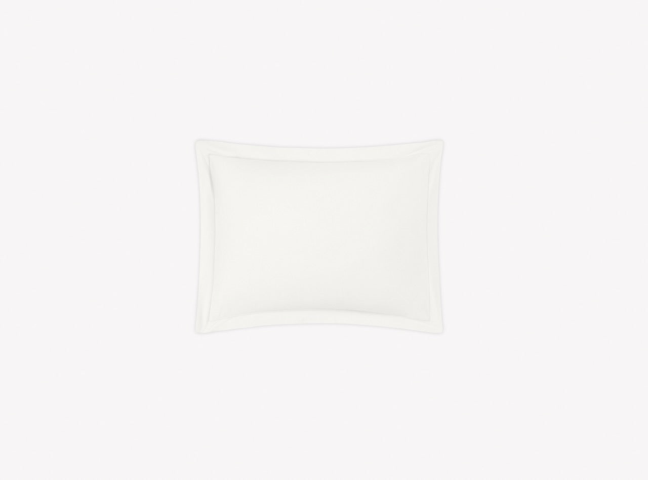 Image of Matouk Luca satin stitch boudoir sham in color bone.