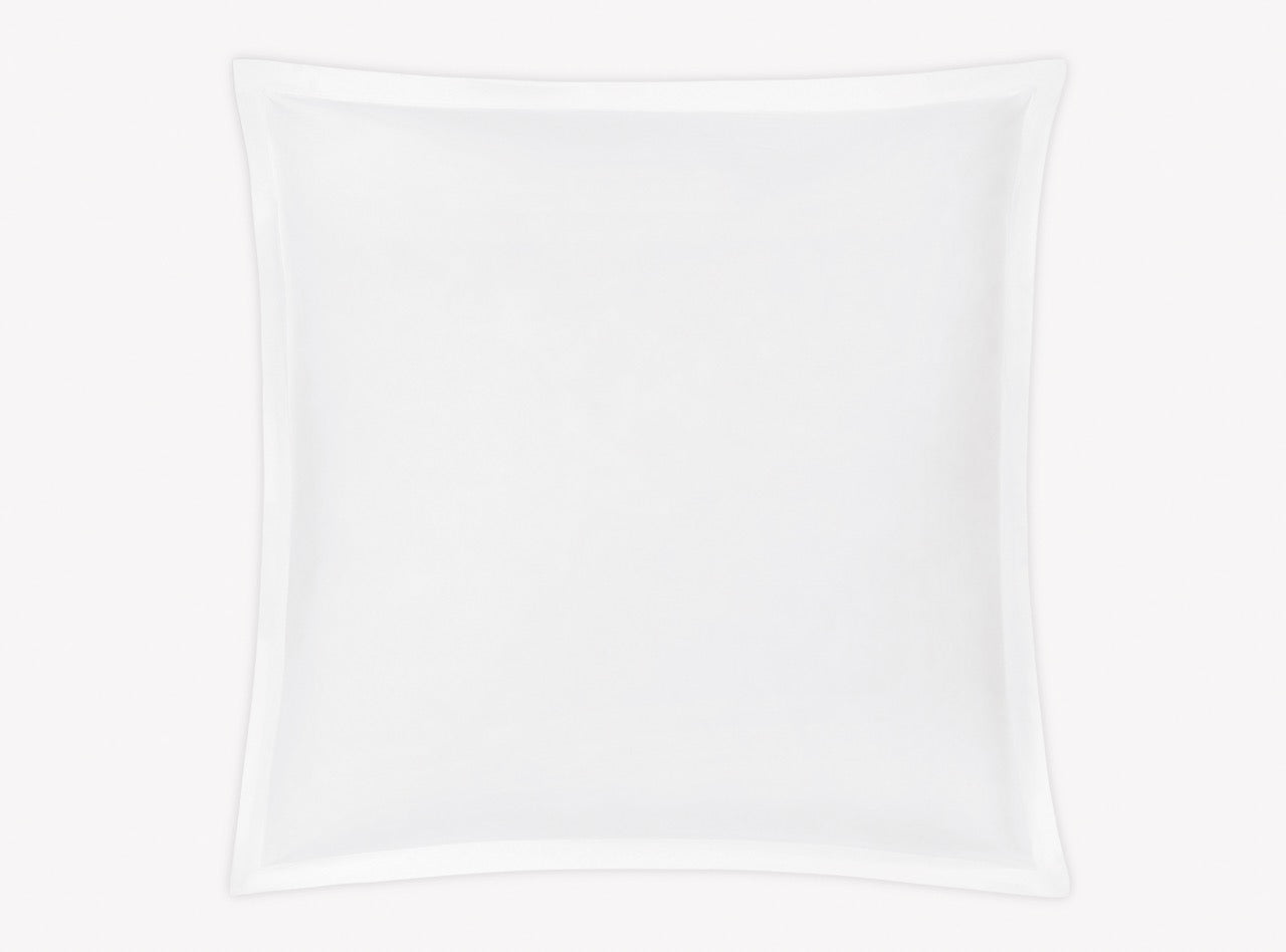 Image of Matouk Luca satin stitch euro sham in color white.