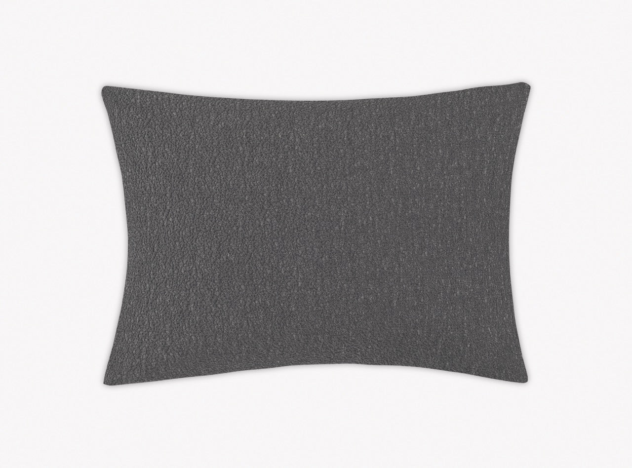 Image of Matouk Malibu sham in color charcoal.