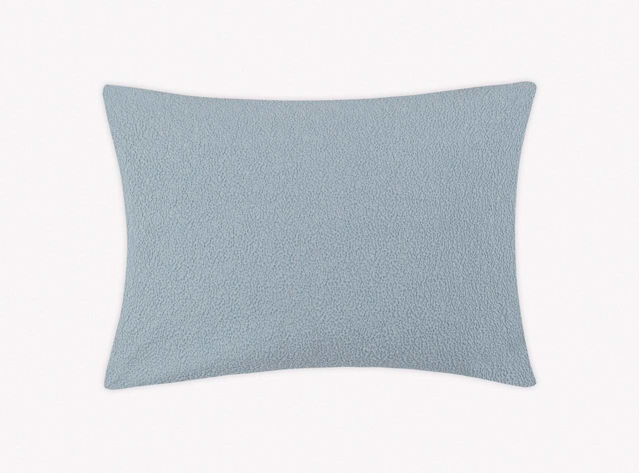 Image of Matouk Malibu sham in color hazy blue.