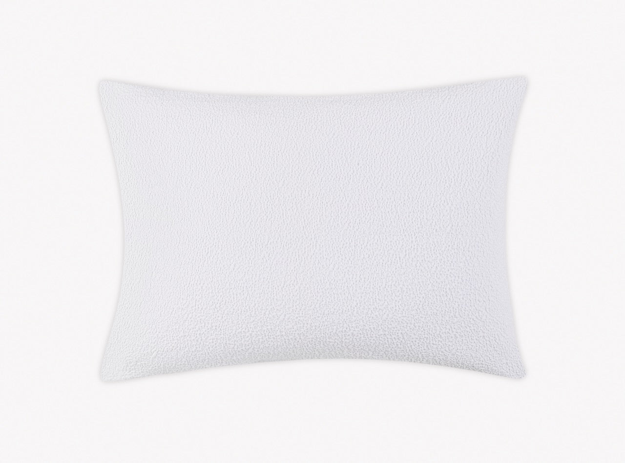 Image of Matouk Malibu sham in color white.