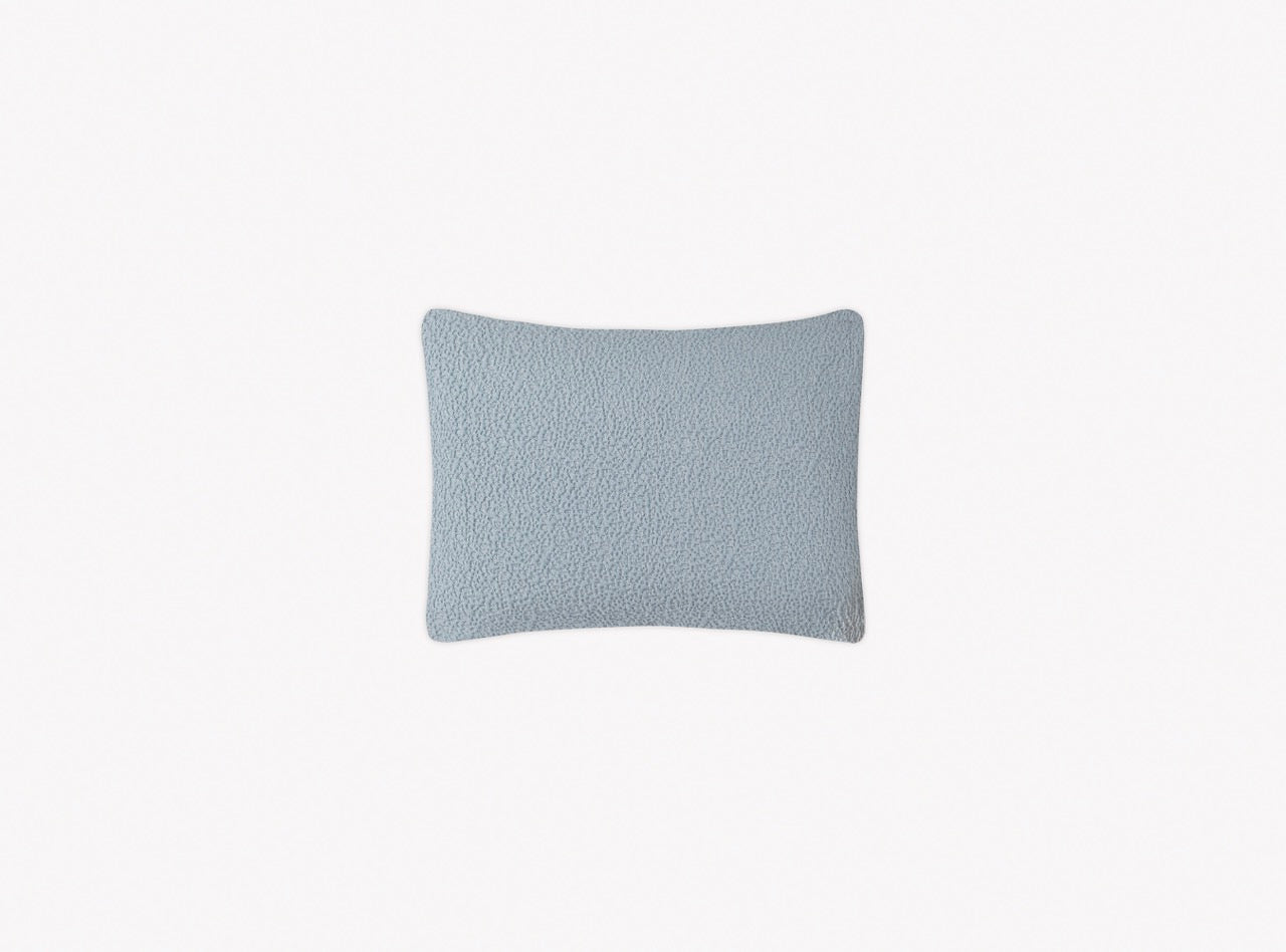 Image of Matouk Malibu boudoir sham in color hazy blue.