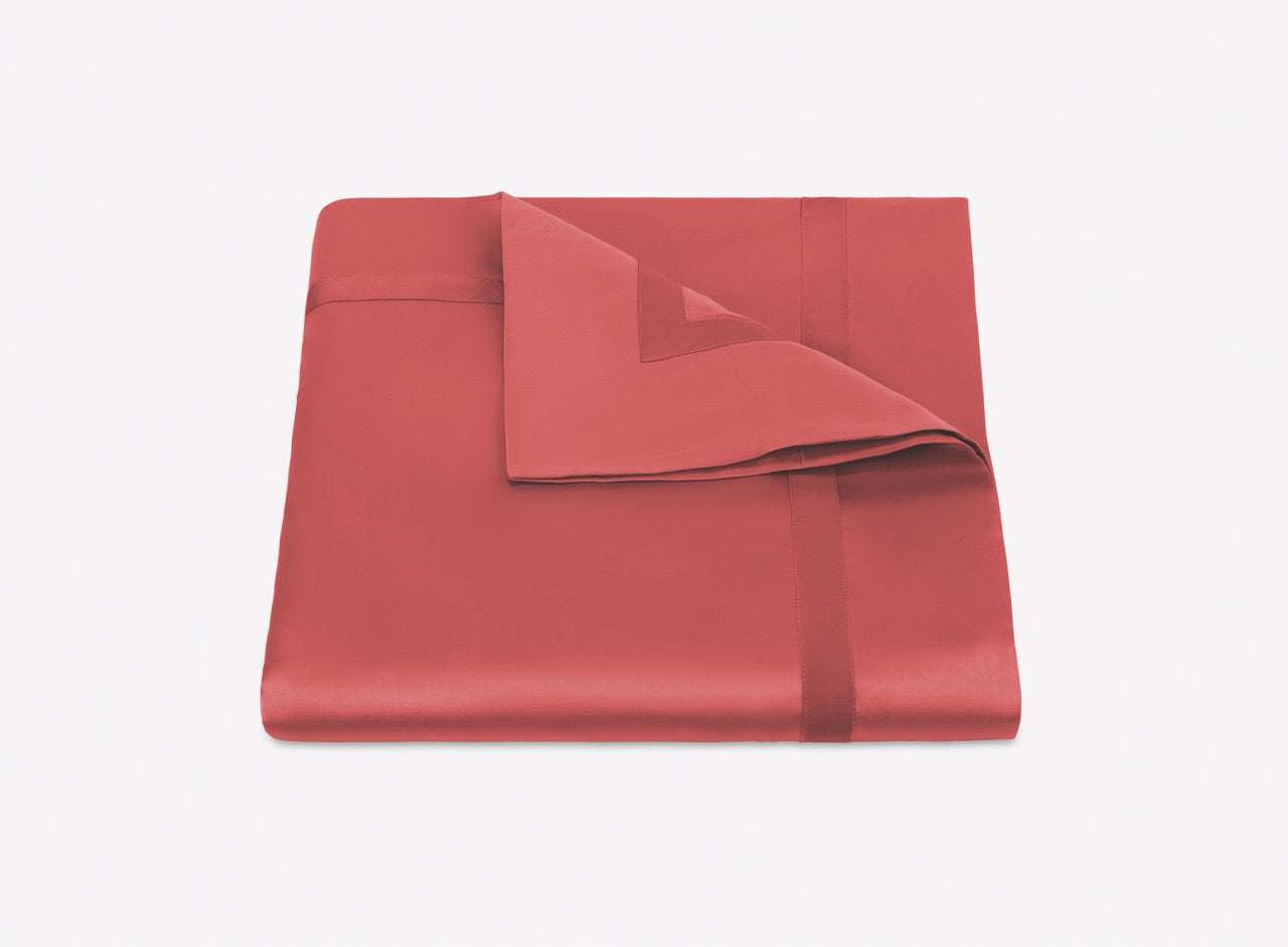 Image of Matouk Nocturne duvet in color coral.