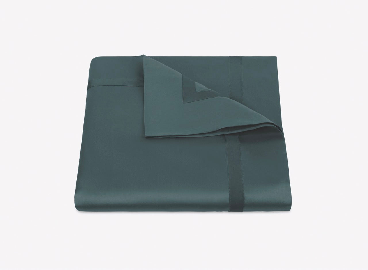 Image of Matouk Nocturne duvet in color deep jade.