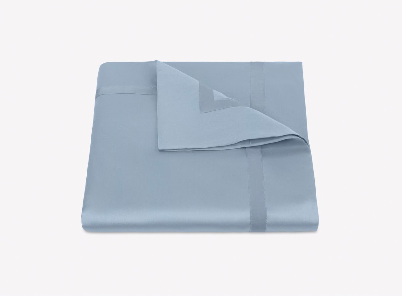 Image of Matouk Nocturne duvet in color hazy blue.